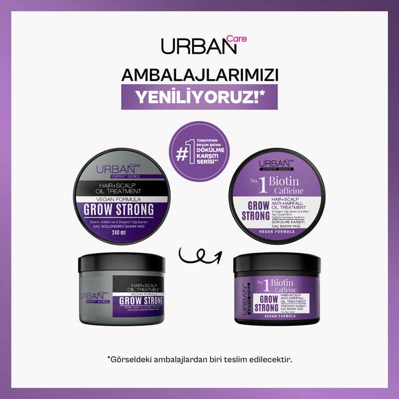 Urban Care زيت العناية بالشعر القوي بالبيوتين والكافيين من أوربان كير، 240 مل