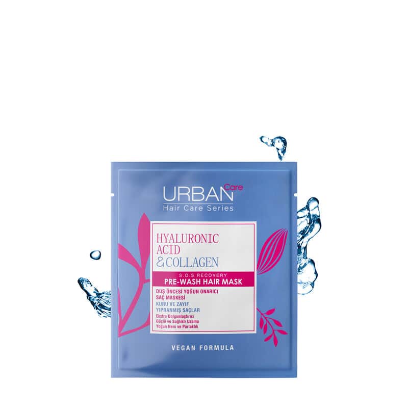 Urban Care قناع العناية بالشعر قبل الاستحمام بحمض الهيالورونيك والكولاجين من أوربان كير 50 مل