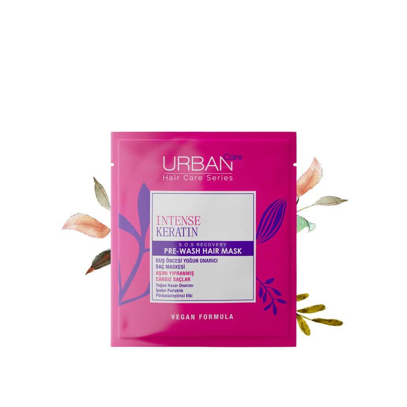 Urban Care قناع العناية بالشعر قبل الاستحمام بالكيراتين المكثف من أوربان كير 50 مل