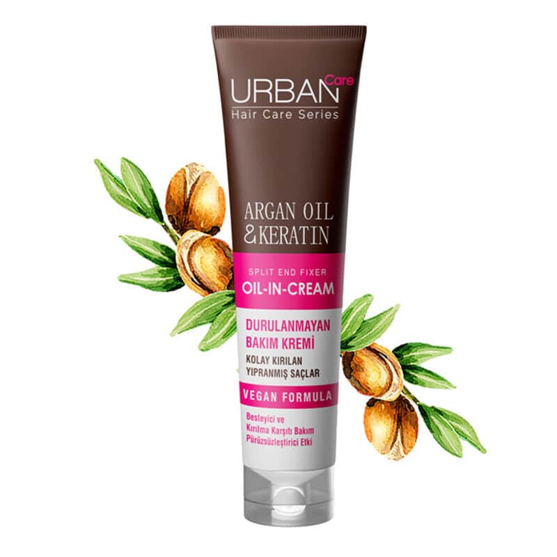 Urban Care كريم العناية بالشعر بزيت الأرغان والكيراتين من أوربان كير 150 مل