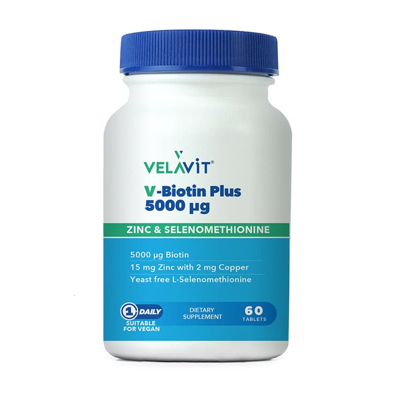 فيلافيت في-بيوتين بلس 5000 ميكروغرام 60 قرص Velavit