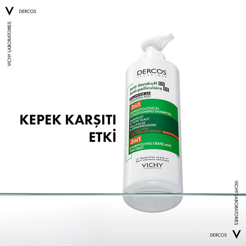 Vichy شامبو فيشي ديركوس ديركوس 2 في 1 مضاد للقشرة ومرطب 390 مل