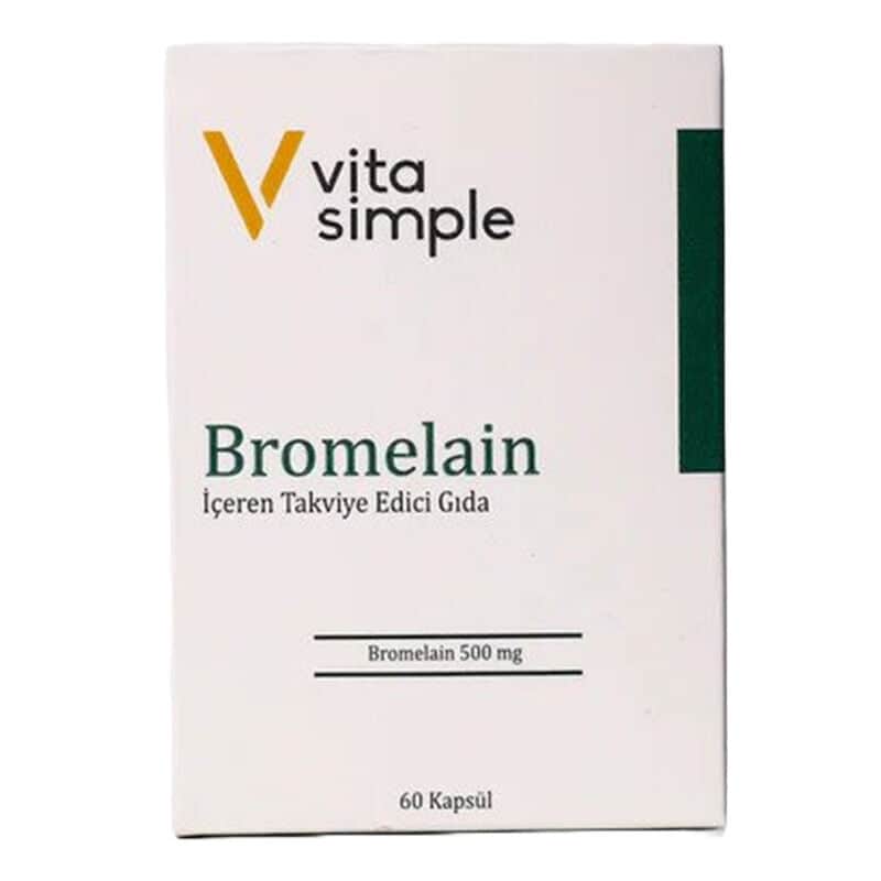 Vita Simple فيتا سيمبل بروميلين يحتوي على غذاء مكمل 60 كبسولة