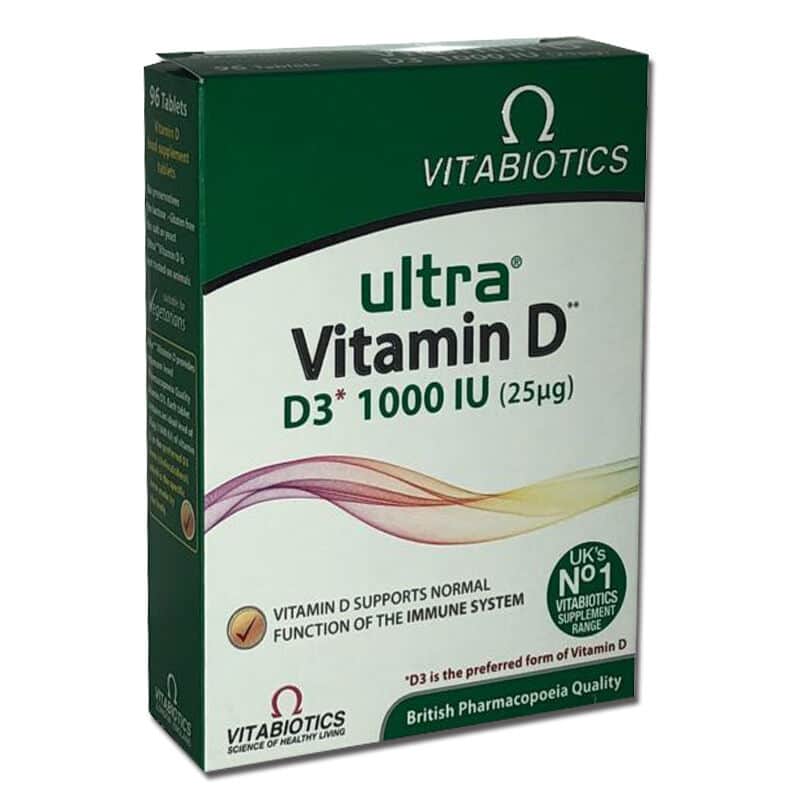 Vitabiotics Ultra Vitamin D D3 1000 iu 96 tablets