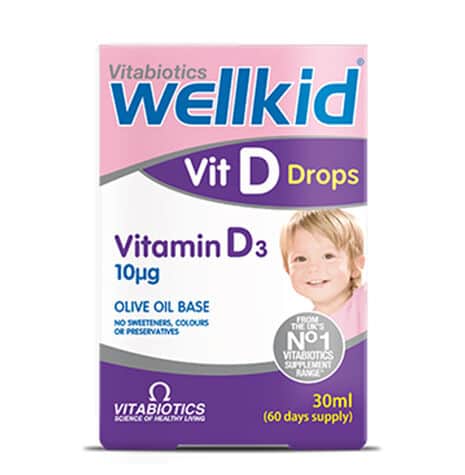 Vitabiotics فيتابيوتكس ويل كيد فيت دروبس، مكمل غذائي بفيتامين د3، 30 مل