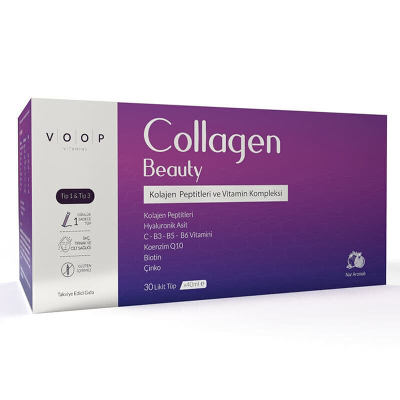 Voop سائل تجميل الكولاجين من فووب ببتيدات وفيتامينات 30 × 40 مل