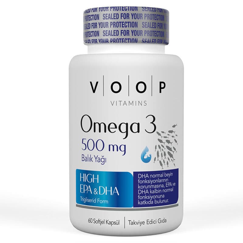 Voop مكمل غذائي فووب أوميجا 3 500 مجم 60 كبسولة