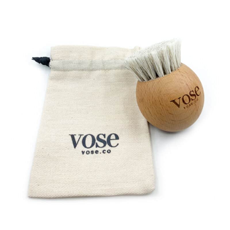 Vose فرشاة العناية بالوجه من شعر الخيل الطبيعي 100% من فوز أبيض