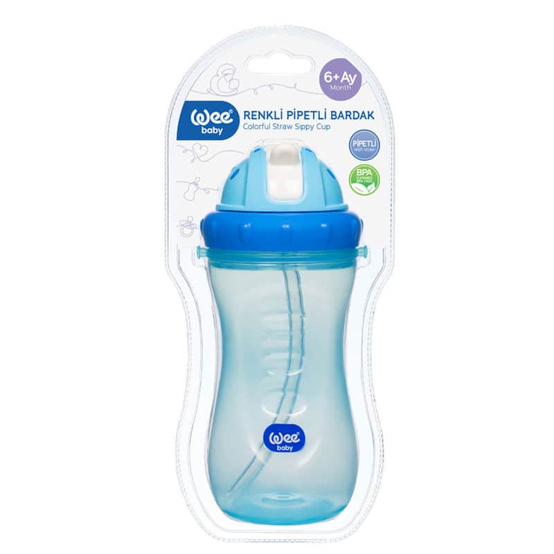 Wee Baby كوب ملون مع ماصة للأطفال الصغار