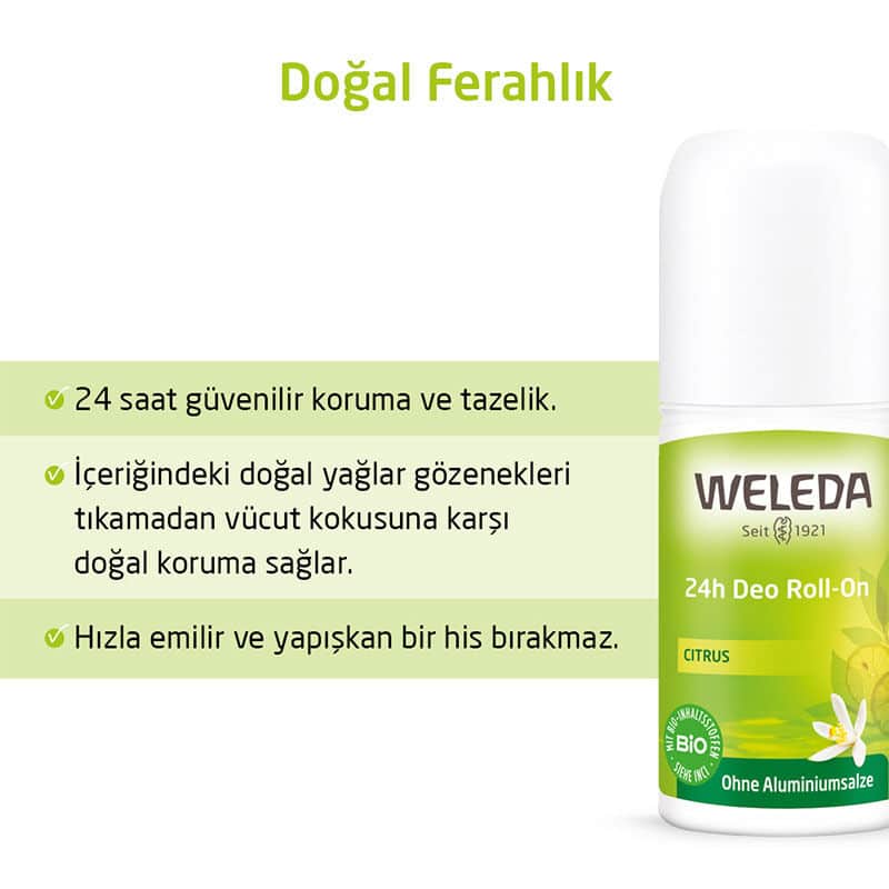 Weleda مزيل عرق طبيعي رول أون من ويليدا بخلاصة الليمون ٥٠ مل