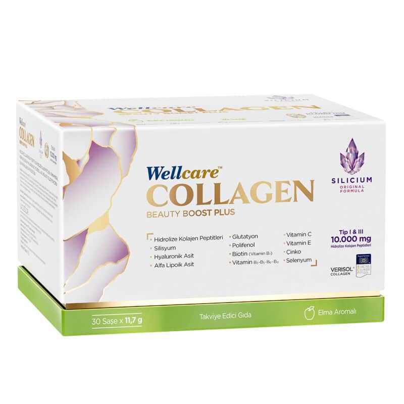 Wellcare ويلكير كولاجين بيوتي بوست بلس 10,000 مجم 30 كيس بنكهة التفاح