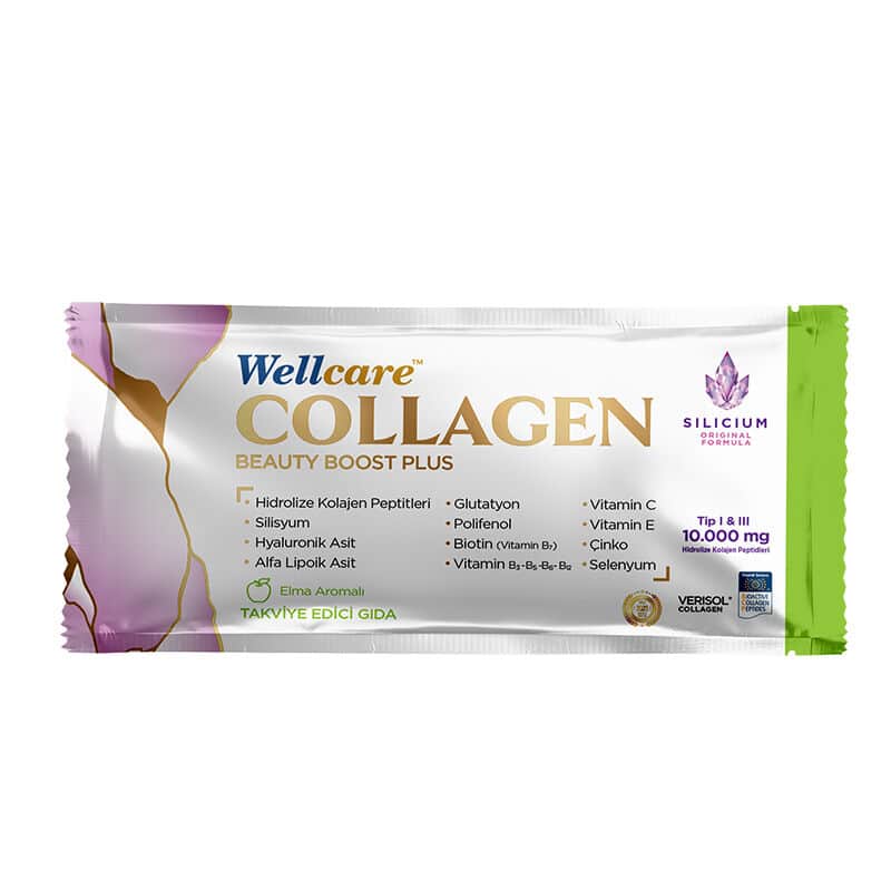 Wellcare ويلكير كولاجين بيوتي بوست بلس 10,000 مجم 30 كيس بنكهة التفاح