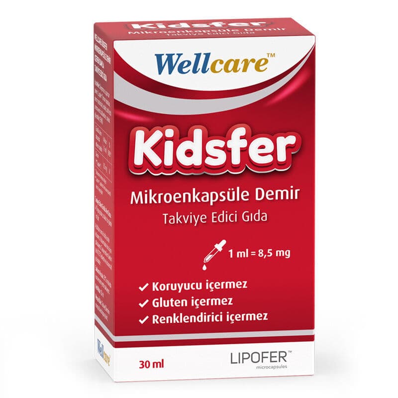 Wellcare مكمل غذائي من الحديد المغلف بالميكروكابسول من ويلكير كيدزفير، 30 مل