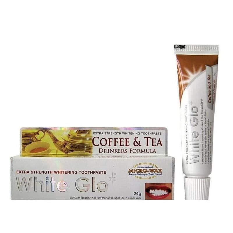 White Glo معجون أسنان وايت جلو لتبييض بقع الشاي والقهوة 24 جرام