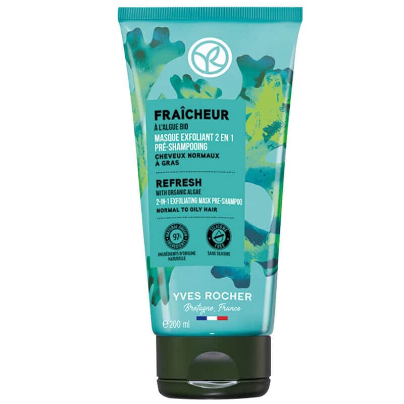 Yves Rocher قناع وتقشير الشعر المنقي 2 في 1 من إيف روشيه 200 مل