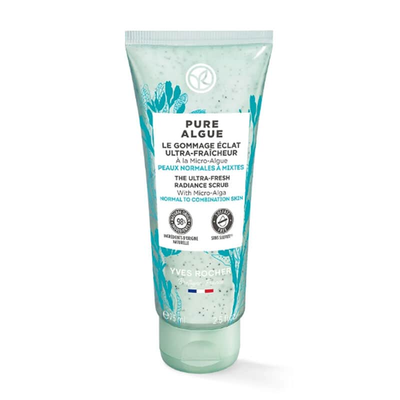 Yves Rocher مقشر مرطب ومنعش من إيف روشيه بيور ألغ 75 مل