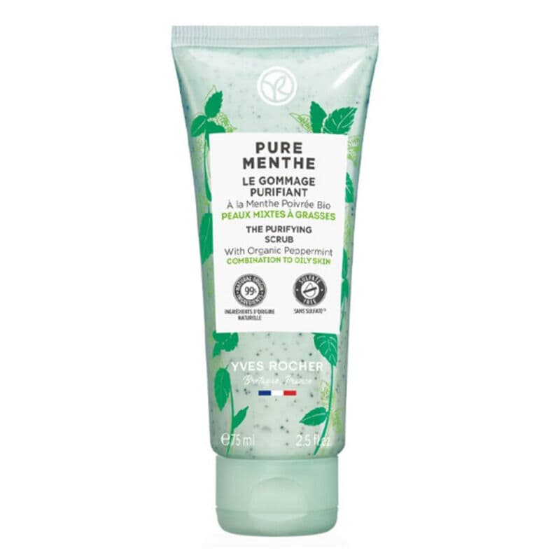 Yves Rocher مقشر ومنقي ومفتح لشد المسام من إيف روشيه بيور مينث 75 مل