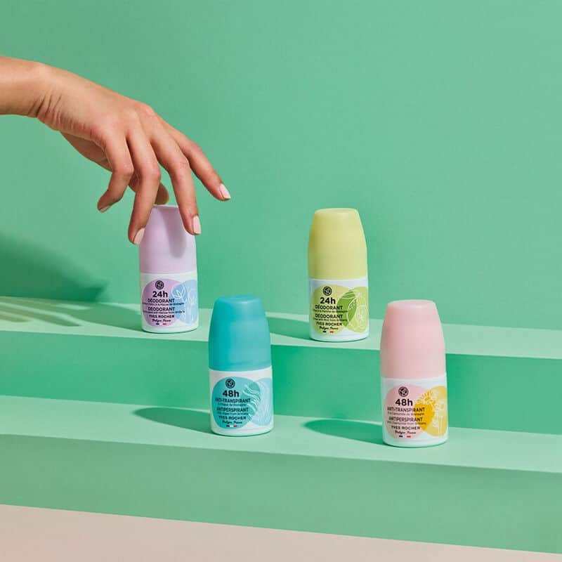 Yves Rocher مزيل عرق رول أون من إيف روشيه زهرة القطن والخطمي ٥٠ مل