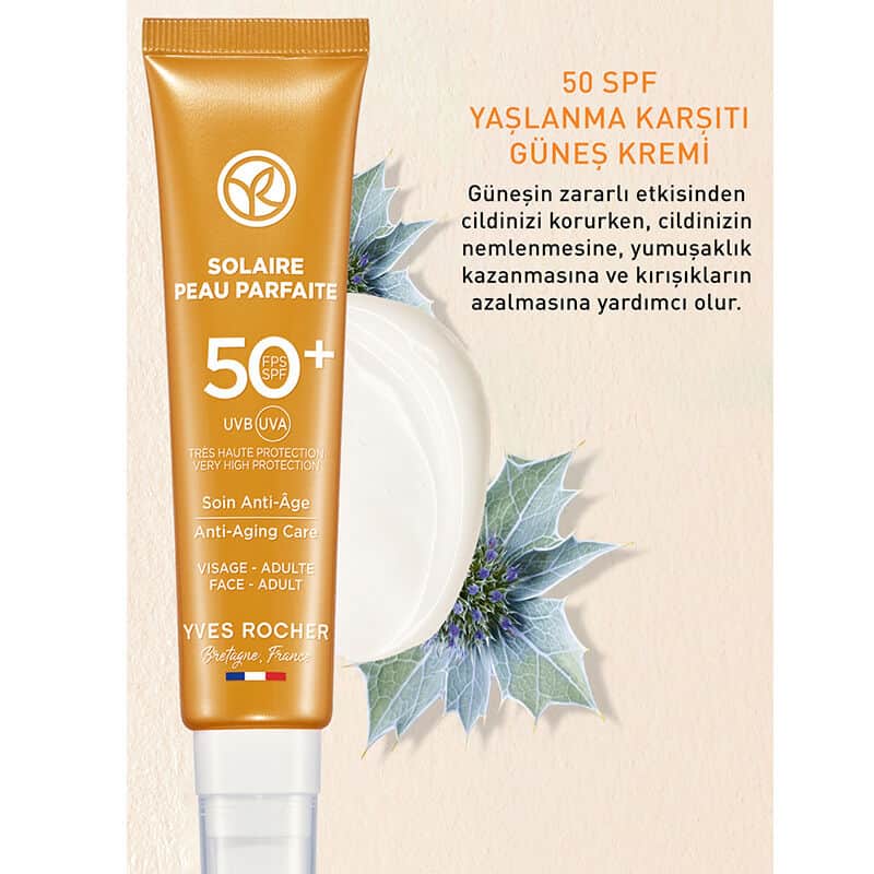Yves Rocher كريم الشمس المضاد للشيخوخة من إيف روشيه سولير بو بارفيت بعامل حماية من الشمس 50، 40 مل
