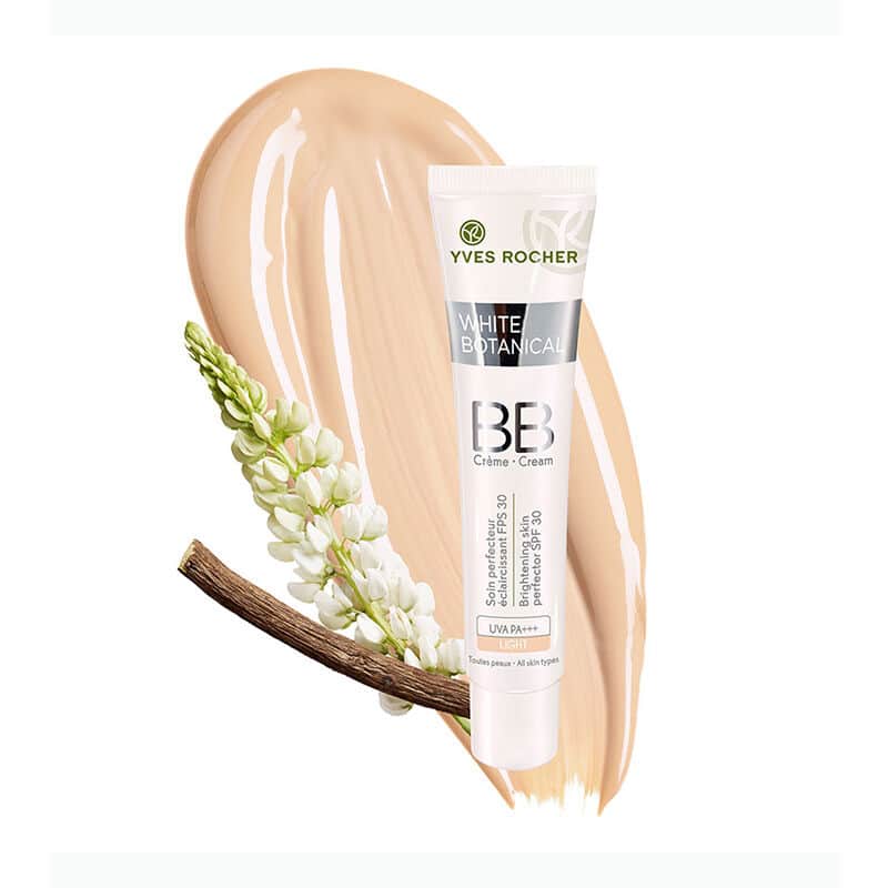 Yves Rocher كريم بي بي وايت بوتانيكال المضاد للبقع والمفتح بعامل حماية من الشمس 30 من إيف روشيه، 40 مل فاتح