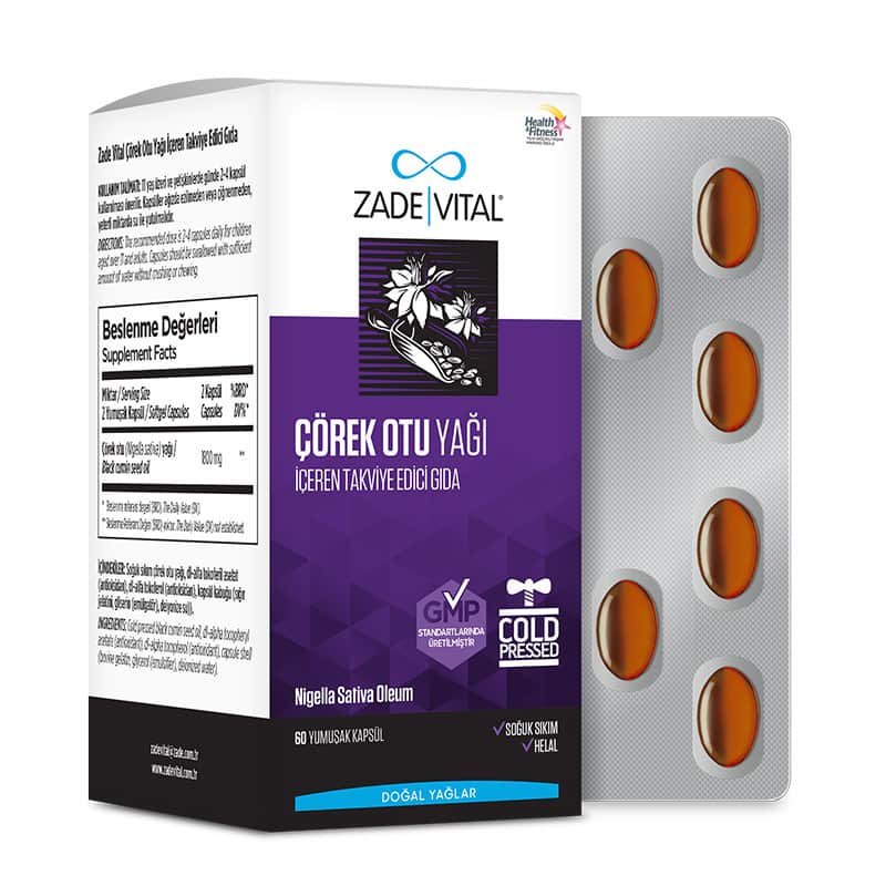 Zade Vital كبسولات زيت الكمون الأسود من زاد فيتال، عبوة من 60 كبسولة