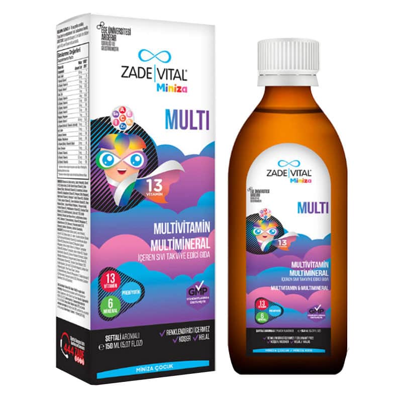 Zade Vital زاد فيتال مينيزا متعدد السوائل، غذاء مكمل غذائي، 150 مل