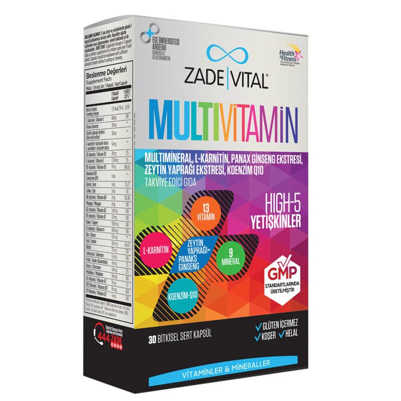 Zade Vital كبسولات زاده فيتال متعددة الفيتامينات، 30 كبسولة عشبية