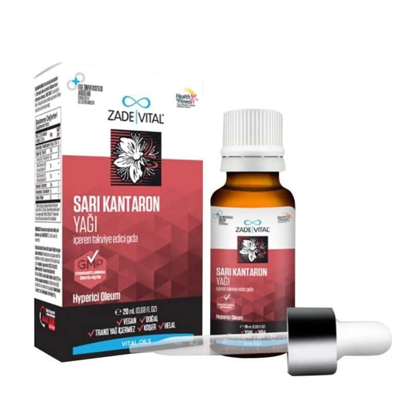 Zade Vital زيت نبتة سانت جون من زاد فيتال يحتوي على غذاء مكمل 20 مل