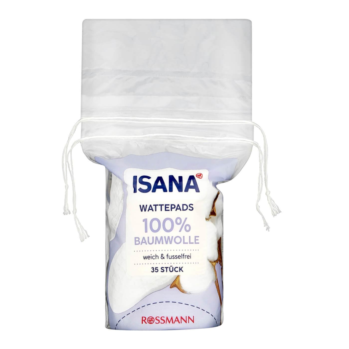 Isana قطن إيزانا الدائري للعناية اليومية والمكياج 35 قطعة