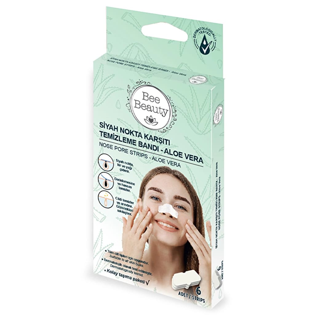 Bee Beauty Aloe Vera Blackhead Removal Strips 6-Pack